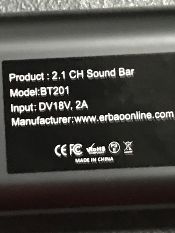 Photo 3 of TV Sound Bar 2.2 Channel 100W Built-in Subwoofer Bluetooth RCA Opt Aux Connection Surround Sound for 4K Ultra HD TV