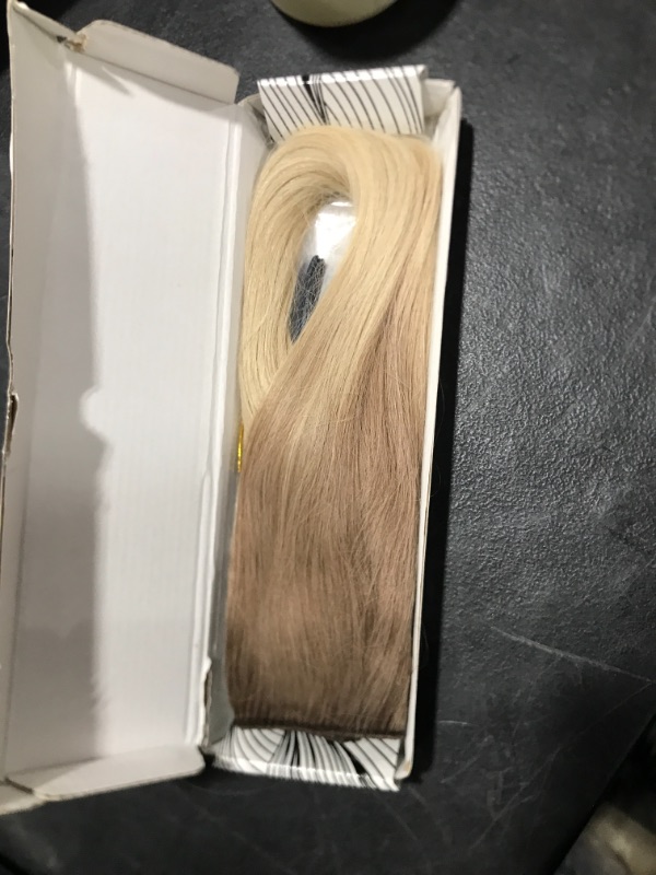 Photo 2 of 18'' Halo Hair Extensions Human Hair Secret Wire One Piece Flip Human Hair Extension #8T60-80g Per Bag