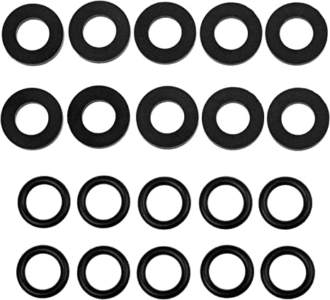 Photo 1 of 10Pcs Propane Tank Gasket and 10Pcs O-Rings for All Soft Nose P.O.L. Fittings, Soft Rubber Leakage-Proof Sealing, Fit for Propane Gas Adapters, Connectors, Valves, Regulators, Accessories and More