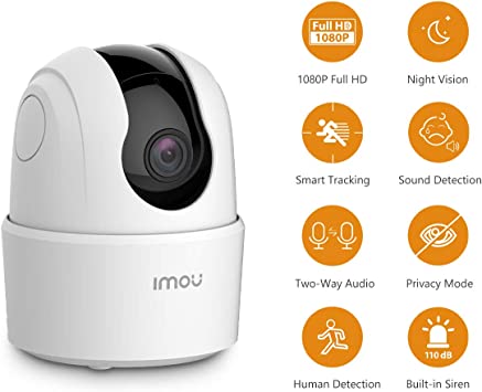 Photo 1 of Indoor Security Camera 1080p WiFi Camera (2.4G Only) 360 Degree Home Camera with App, Night Vision, 2-Way Audio, Human Detection, Motion Tracking, Sound Detection, Local & Cloud Storage, Imou
