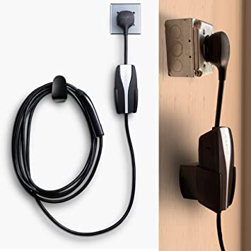Photo 1 of ORGANIZER BRACKET CORD NOT INCLUDED PHEOKER Tesla Mobile Charger Wall Mount Cable Organizer Bracket with UMC Holder and Riser Base/Spacer for Protruding Outlet NEMA 14-50
