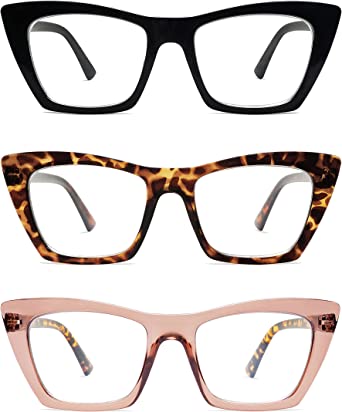 Photo 1 of AMOMOMA Oversized Reading Glasses for Women,Trendy Cat eye Blue Light Computer Reader AM6028
