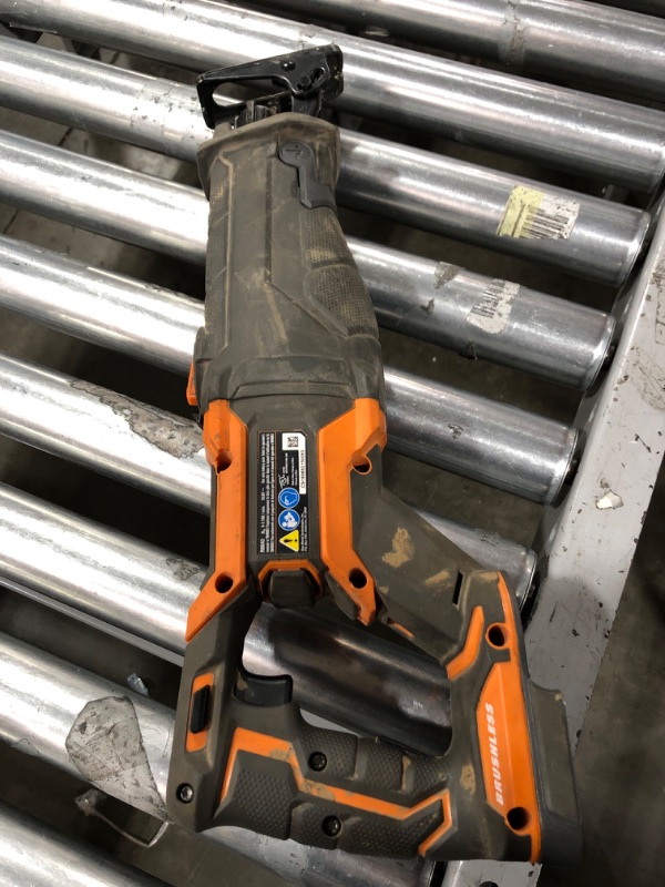 Photo 3 of RIDGID 18V OCTANE Lithium-Ion Brushless Cordless Reciprocating Saw (Tool-Only) with Reciprocating Saw Blade