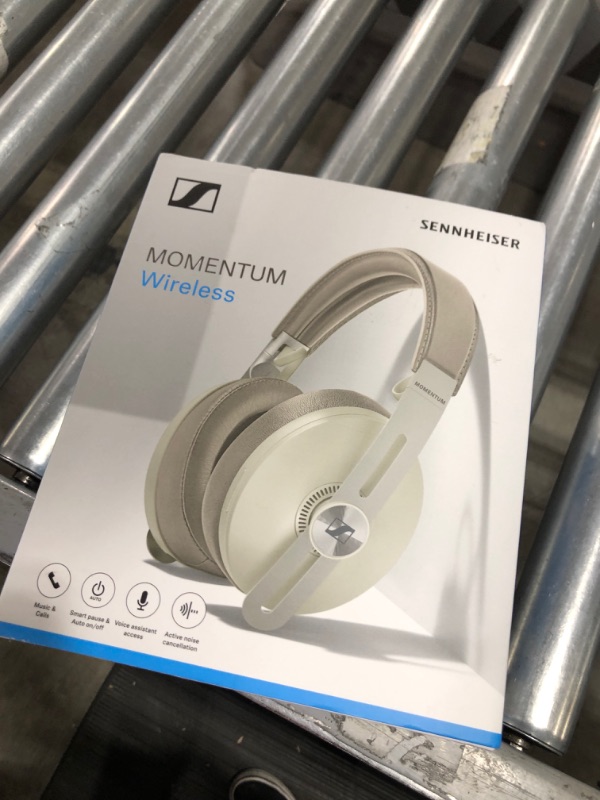 Photo 5 of Sennheiser - MOMENTUM Wireless Noise Canceling Over-the-Ear Headphones - Sandy White
