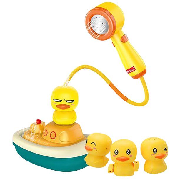 Photo 1 of   Duck Spraying Baby Bath Toy 2-in-1 Floating Boat Kid Shower Toy