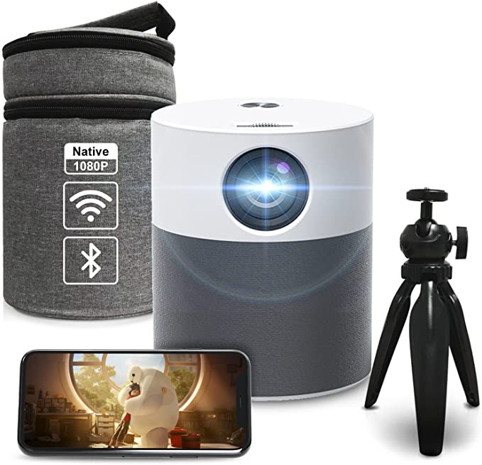 Photo 1 of Native 1080P Projector, Home&Outdoor WiFi Projector, XIDU 8000L Full HD Portable Bluetooth Outdoor Movie Projector, Home Theater Video Projector Compatible with HDMI USB Laptop iOS Android Smartphone
