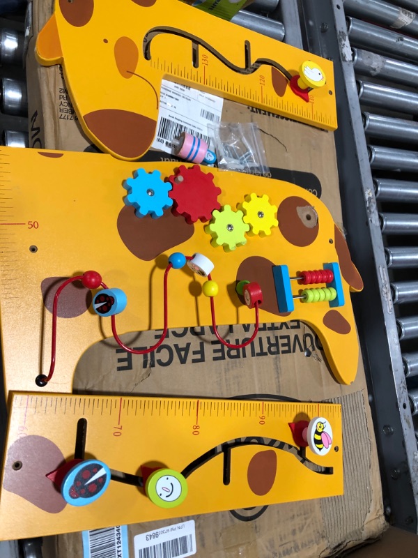 Photo 1 of Giraffe Wall Panel Kindergarten Kids Metope Toys Play Wooden Wall Activity Decoration Panel Toys For Kids Giraffe wall toy
