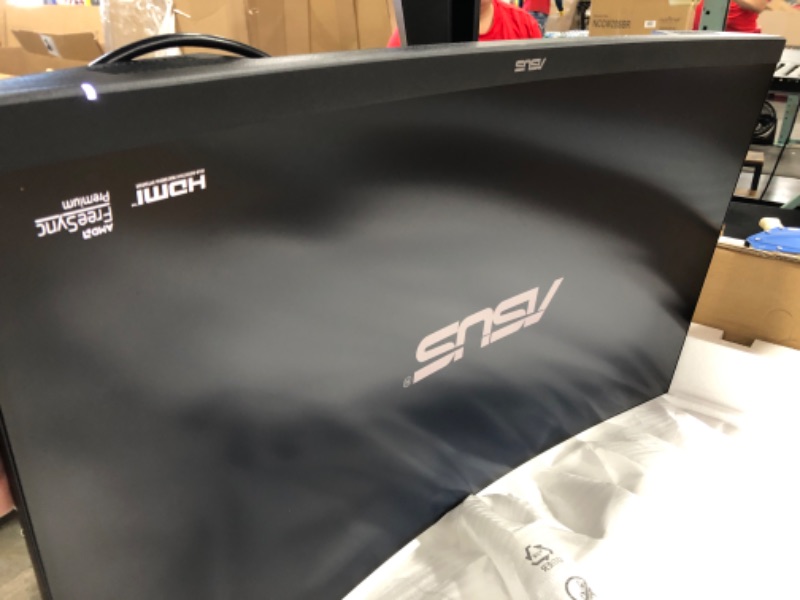 Photo 2 of ASUS TUF Gaming 32" 1440P HDR Curved Monitor (VG32VQ1B) - QHD (2560 x 1440), 165Hz (Supports 144Hz), 1ms, Extreme Low Motion Blur, Speaker, FreeSync Premium, VESA Mountable, DisplayPort, HDMI
