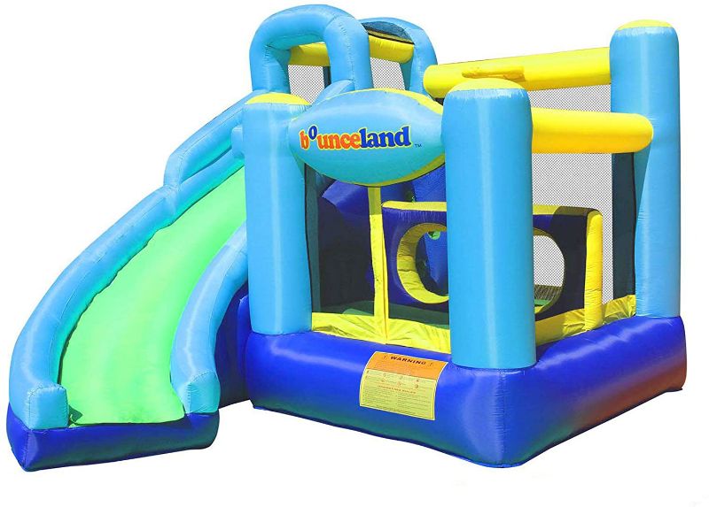 Photo 1 of Bounceland Ultimate Combo Inflatable Bounce House, 12 ft L x 10 ft W x 8 ft H, Basketball Hoop, Obstacle Wall, Fun Tunnel, Slide and Bounce Area for Kids