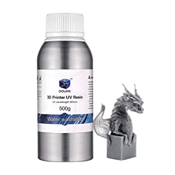 Photo 1 of DOUMII Water Washable 3D Resin – 405nm UV Cured 3D Printing Resin, for LCD 3D Printers, Easy to Clean and Cure, Fast Curing with High Precision. (1000g,grey)
