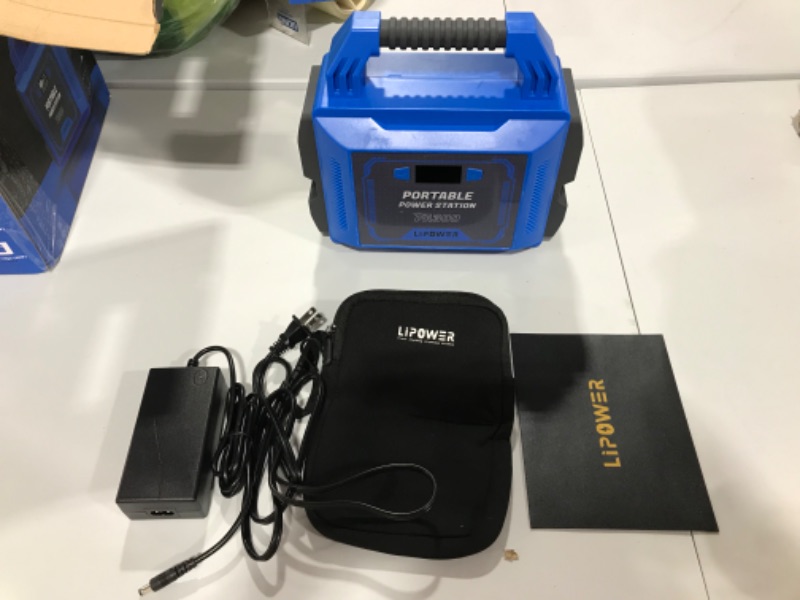 Photo 1 of Portable Power Station 300W, LIPOWER 296Wh Solar Powered Generator with 110V/300W Pure Sine Wave AC Outlet, DC Ports, QC3.0 & Type-C PD, LED Flashlight for Home CPAP Camping Blackout Emergency
