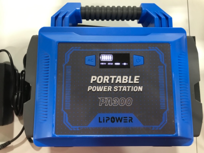Photo 1 of Portable Power Station 300W, LIPOWER 296Wh Solar Powered Generator with 110V/300W Pure Sine Wave AC Outlet, DC Ports, QC3.0 & Type-C PD, LED Flashlight for Home CPAP Camping Blackout Emergency
