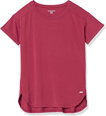 Photo 1 of Amazon Essentials Women's Studio Relaxed-Fit Lightweight Crewneck T-Shirt, Ruby Red, Medium
