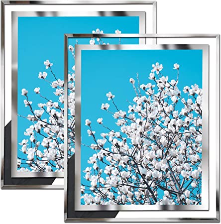 Photo 1 of 8x10 Picture Frames Pack of 2 Tabletop Display Home Decor Multi Glass Frames
