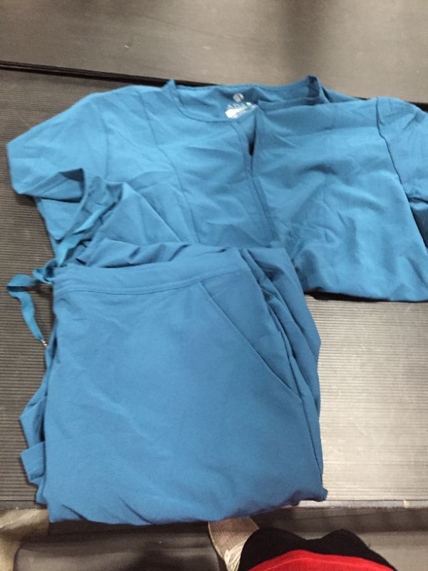 Photo 1 of Adar Pro Modern Athletic Scrub Set for Women - Modern V-Neck Scrub Top and Yoga Jogger Scrub Pants 2XL
