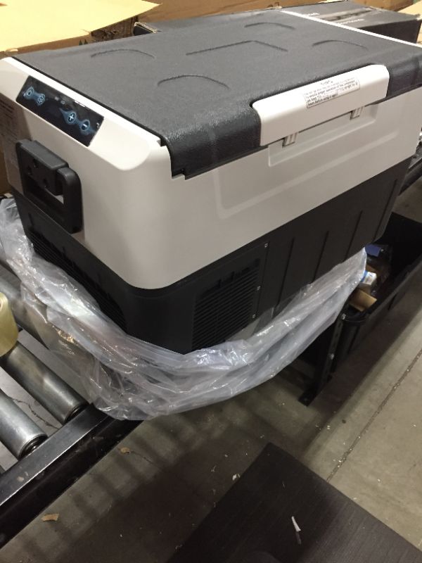 Photo 1 of F40C4TMP 12 Volt Refrigerator, 37 Quart (35L) Portable Freezer With Wheels, Car Fridge (-4?~50?), Electric fridge With 12/24V DC And 100-240V AC For Camping, Truck, Travel, RV, and Boat
