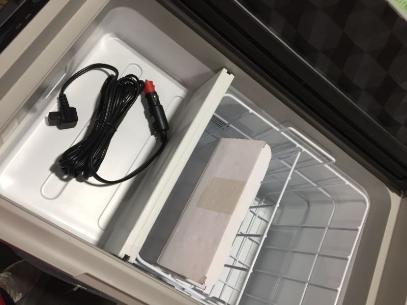 Photo 1 of F40C4TMP 12 Volt Refrigerator, 37 Quart (35L) Portable Freezer With Wheels, Car Fridge (-4?~50?), Electric fridge With 12/24V DC And 100-240V AC For Camping, Truck, Travel, RV, and Boat
