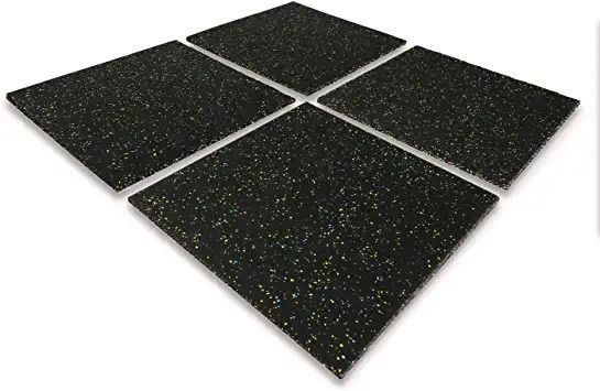 Photo 1 of 25MM 4PCS Eco-Sports Interlocking Tiles 20"x20"x1” Thick Interlocking Rubber Gym Flooring Eco-Sport Rubber Floor Tiles Gym Rubber Flooring Mats Heavy Duty Rubber Exercise Equipment Mats
