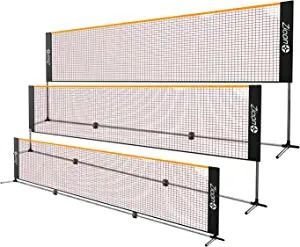 Photo 1 of Portable Tennis Net,Stainless Steel Poles Badminton Net Set –Adjustable Height Nylon Net with , Carry Bag, for Kids Volleyball, Pickleball,Soccer, Indoor, Outdoor Court, Backyard, Beach, Driveway
