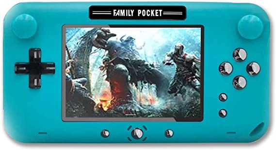 Photo 1 of Joseky Handheld Game Console, Built-in 208 Classic Games Portable Game Player HD 4" LCD Retro Gaming System, Support TV/AV Rechargeable Handheld Game Console for Kids, Blue