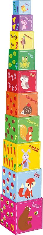 Photo 1 of Fat Brain Toys Woodland Friends Stacking Cubes Baby Toys & Gifts for Babies
