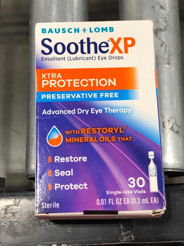 Photo 2 of Soothe® XP Preservative-Free Lubricant Eye Drops, 0.01 FL OZ EA (0.3 mL EA) (30-Count) Best By: 06/2022