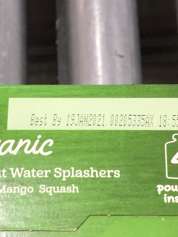 Photo 4 of Gerber Coconut Water Splashers Organic Plant Based Hydration Graduates, Banana Mango Squash, 3.5 fl oz Pouch, 4 count
 Best By: 01/19/2021