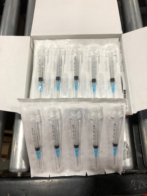Photo 2 of 3ml Syringe with Needle - 23G, 1" Needle 50-Pack
