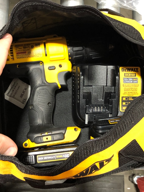 Photo 1 of Dewalt DCD771C2 20V MAX Cordless Lithium-Ion 1/2 inch Compact Drill Driver Kit