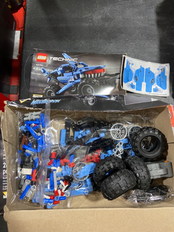 Photo 2 of Lego Technic Monster Jam Megalodon 42134 Model Building Kit; A 2-In-1 Build For Kids Who Love Monster Truck Toys; Kids Will Love Racing This Cool Shark Vehicle; For Ages 7+ (260 Pieces)