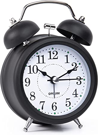 Photo 1 of Alarm Clock Alarm Clocks Analog Clock Loud Alarm Clock for Heavy Sleepers with Stereoscopic Dial Backlight Battery Operated for Living Room Bedroom Bedside Desk Gift Clock by QPEUIM
