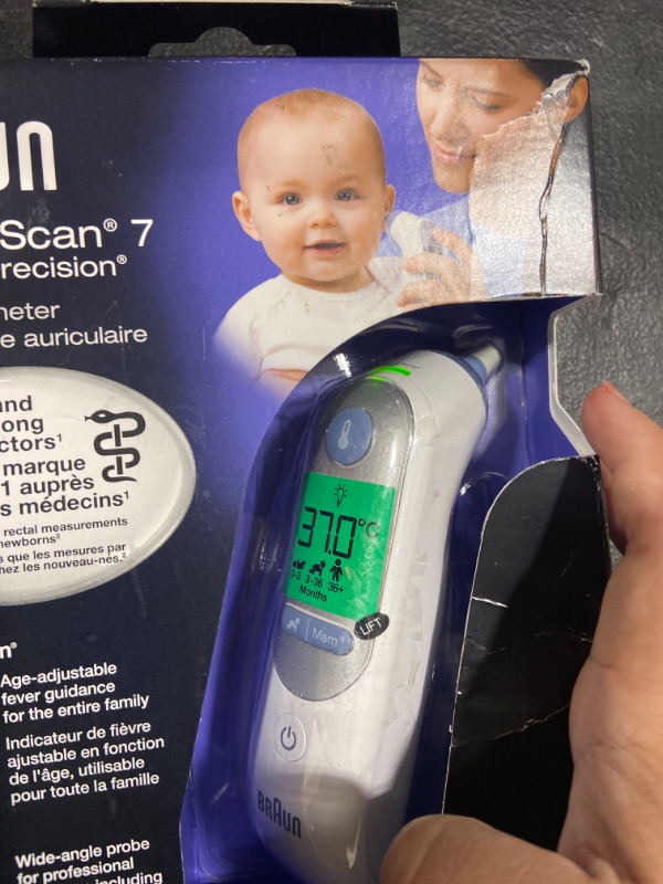 Photo 2 of Braun Thermoscan 7 Ear Thermometer Irt6520 With Backlight Baby / Child / Adult