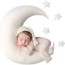 Photo 1 of Baby Moon Star Pillow Newborn Posing Pillow Newborn Photography Prop Newborn Photography Posing Pillows Newborn Photography Props Set (White)

