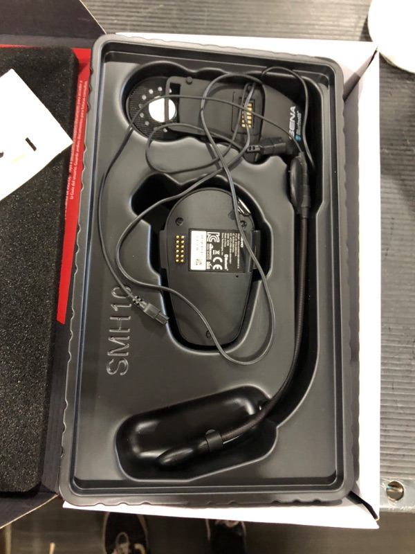 Photo 2 of Sena SMH10-11 Motorcycle Bluetooth Headset / Intercom with Universal Microphone Kit (Single)