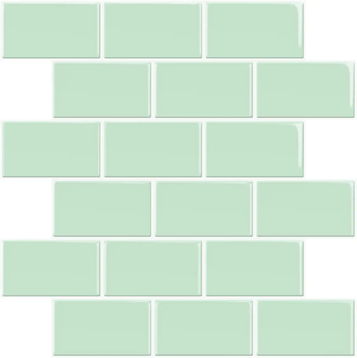 Photo 1 of 
Premium Thicker Design Peel and Stick Tile for Kitchen Backsplash, Green (10-Sheet)