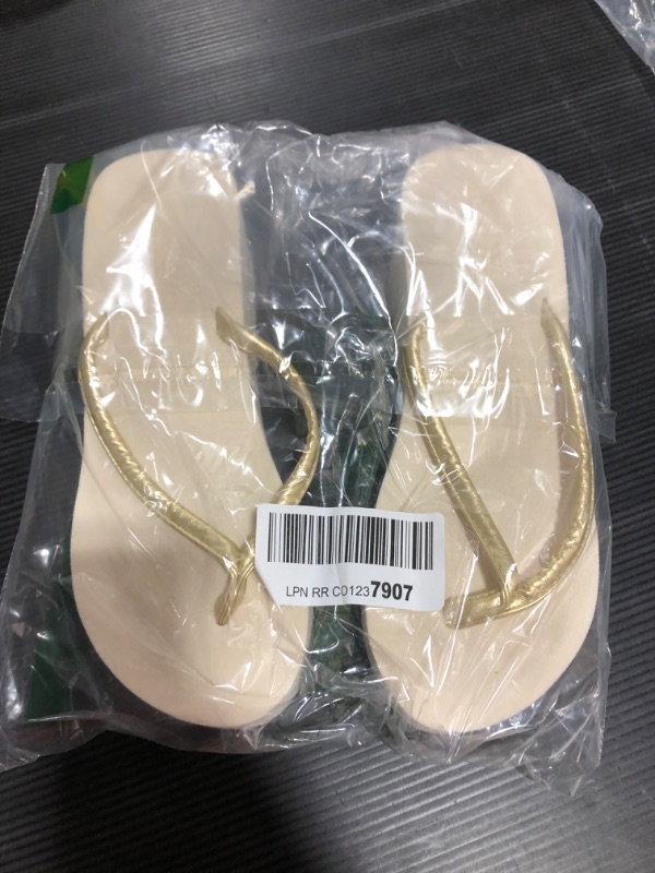 Photo 2 of [Size Unknown]  Saichi Slim Wedge Flip Flops Platform Sandals [Beige]