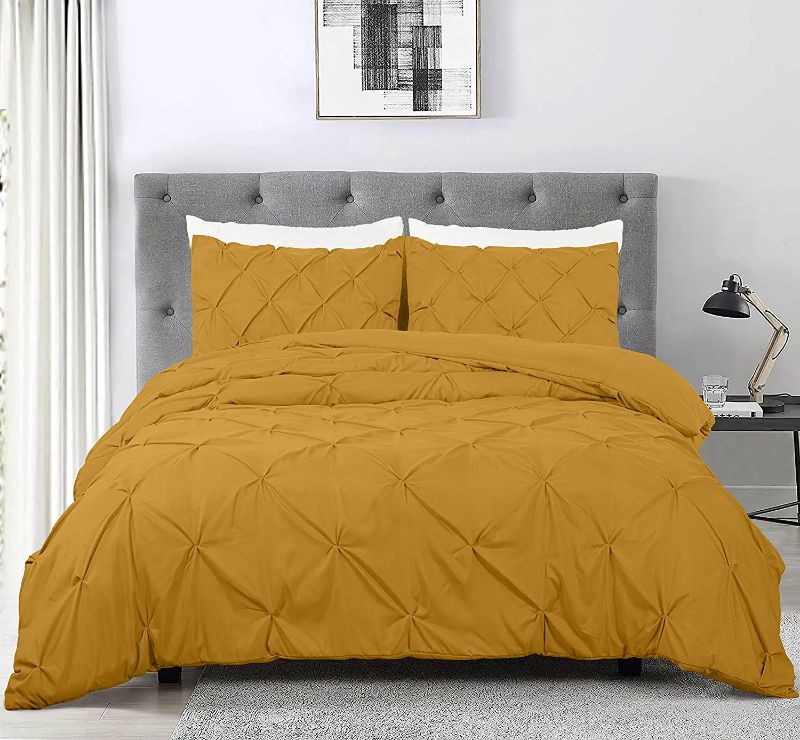Photo 1 of [Size Queen] Chezmoi Collection Berlin -Pintuck Pinch Pleat Bedding Comforter