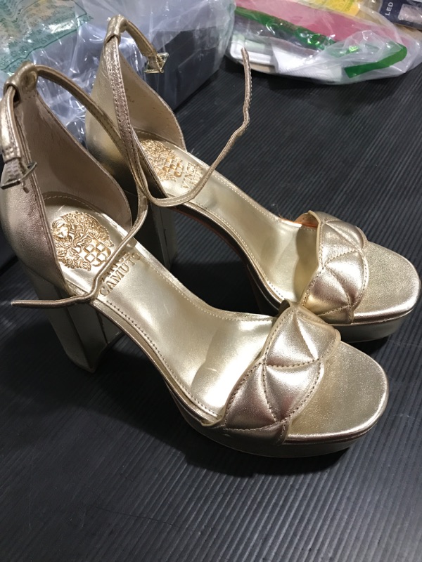 Photo 3 of [Size 5.5] Vince Camuto Women's Footwear Mahgs Platform Sandal Heeled [Gold]