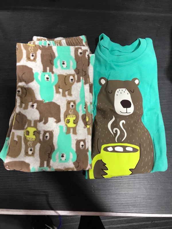 Photo 2 of [Size 5T] Simple Joys by Carter's Little Kid and Toddler Boys' 2-Piece Pajama Set (Cotton Top and Fleece Bottom)