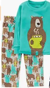 Photo 1 of [Size 5T] Simple Joys by Carter's Little Kid and Toddler Boys' 2-Piece Pajama Set (Cotton Top and Fleece Bottom)