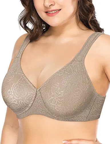 Photo 1 of [Size 38D] Deyllo Women's Full Coverage Plus Size Comfort Minimizer Bra Wirefree Non Padded