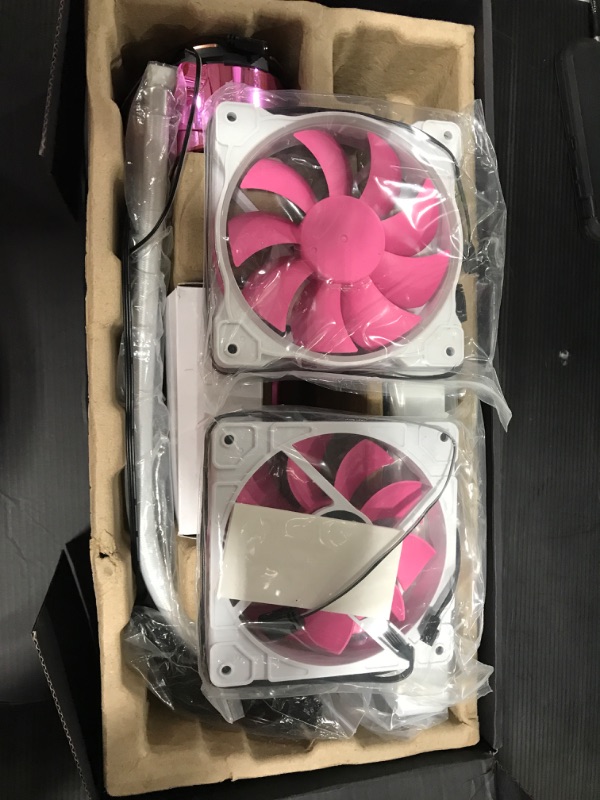 Photo 2 of ID-COOLING PINKFLOW 240 CPU Water Cooler 5V Addressable RGB AIO Cooler 240mm CPU Liquid Cooler 2X120mm RGB Fan