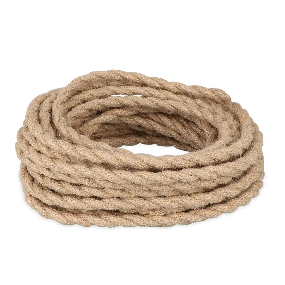 Photo 1 of 32.8FT Twisted Electric Rope Light Cord, 18/2 Hemp Rope