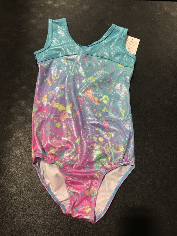 Photo 2 of [Size 10] Gymnastics Leotards for Girls Ballet Dancewear Practice Outfits Cross Back One Piece