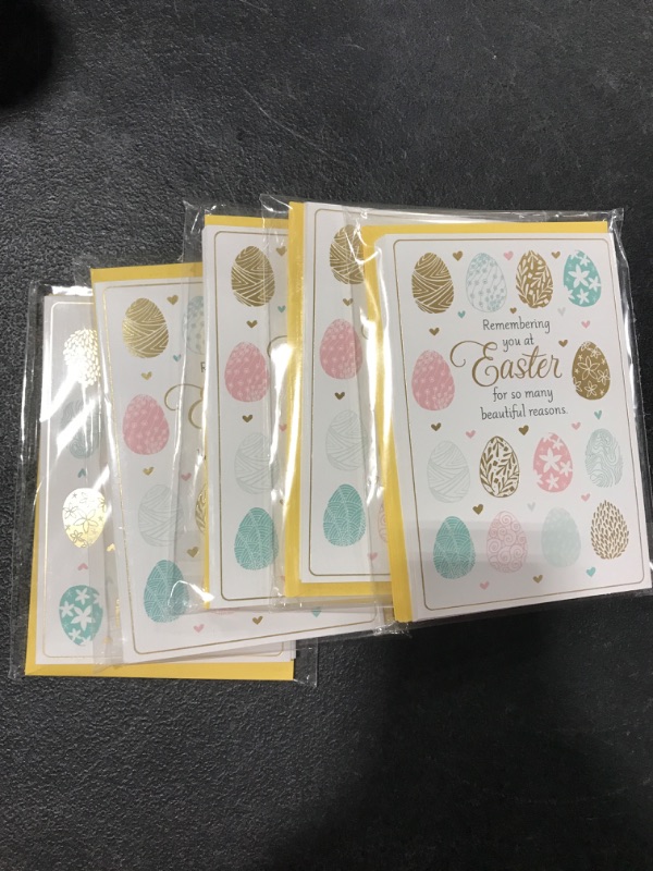 Photo 1 of 5 Pack Glittering Eggs Easter Cards and Envelopes