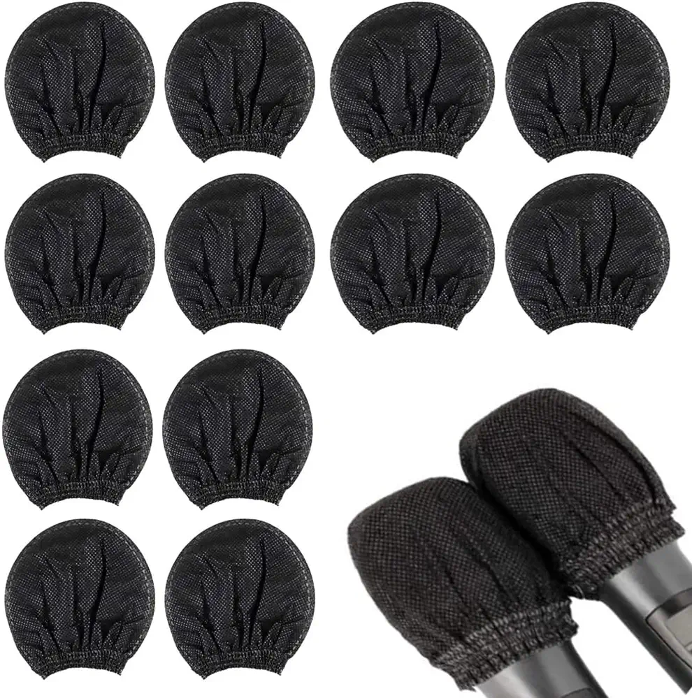 Photo 1 of 200 Pcs Disposable Microphone Cover Non-Woven, Clean and No-Odor Windscreen Mic Covers