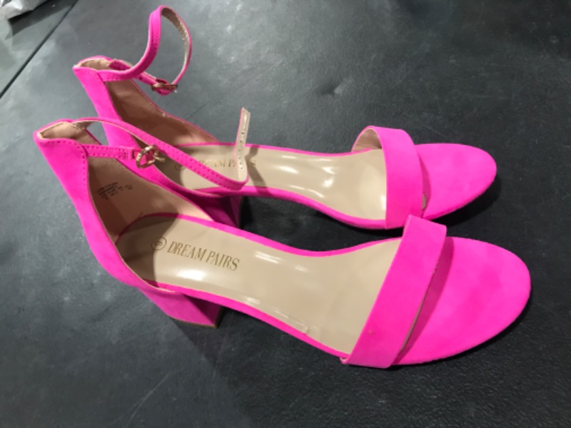Photo 2 of [Size 9] DREAM PAIRS Women's Low-Chunk Low Heel Pump Sandals [Pink]