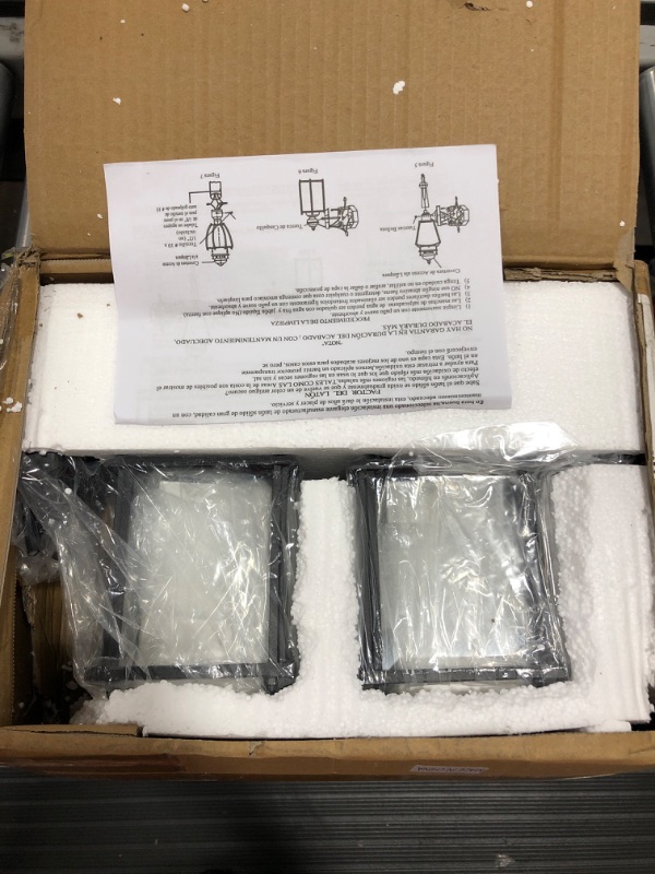 Photo 1 of 2-Pack Outdoor Wall Lights, Dusk to Dawn Outdoor Lighting, Exterior Light Fixture, Farmhouse Wall Sconce with Clear Glass Black Wall Lantern for Porch Patio Barn Garage Outside House (Bulbs Included)
