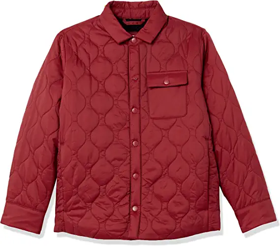 Photo 1 of Amazon Essentials Boys' Sherpa-Lined Quilted Shirt Jacket (2T)
 