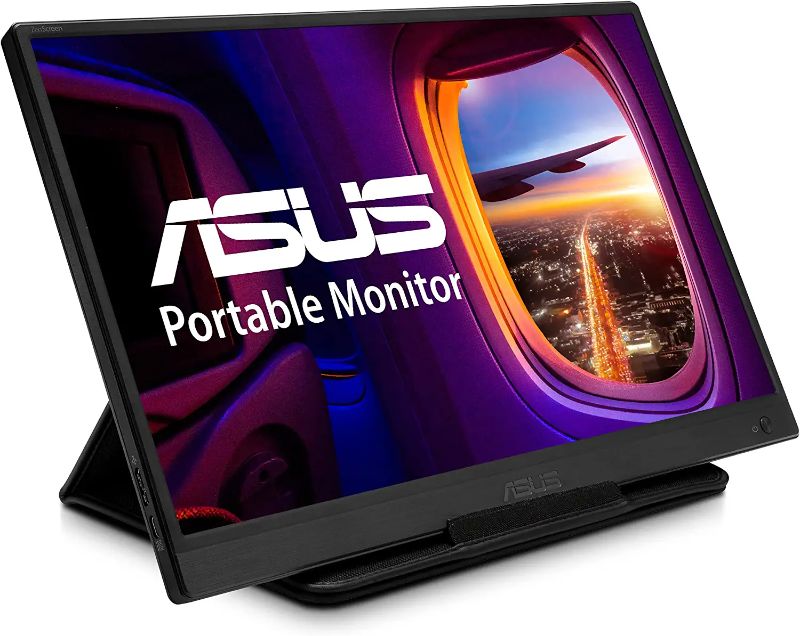 Photo 1 of ASUS ZenScreen 15.6” Portable USB Monitor (MB165B) - HD (1366 x 768), Narrow Bezel, Micro USB, USB-Powered, Tripod Mountable, Anti-Glare Surface, Protective Sleeve,Black
